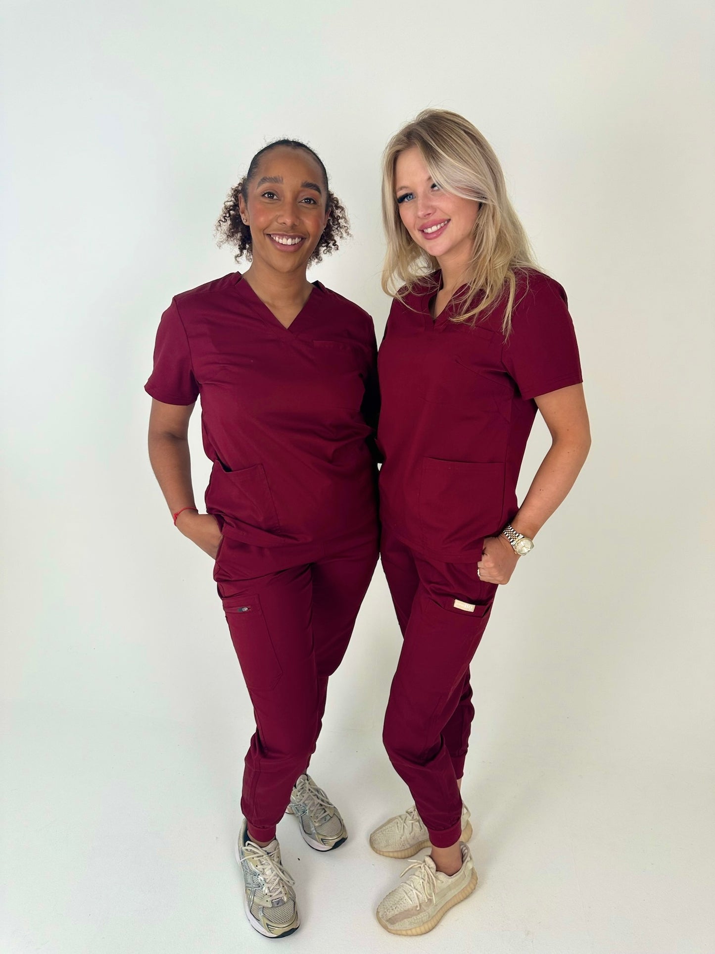 Burgundy Jogger Scrub Set - SALE