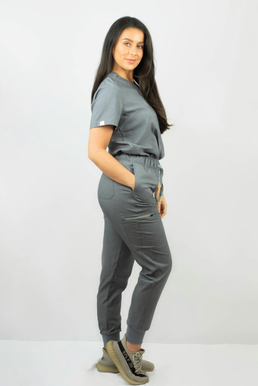 Grey Jogger Scrub Set - SALE