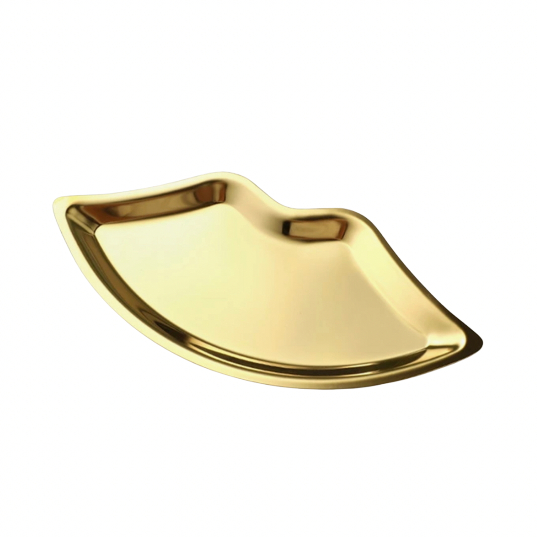 Lip Shape Dish Gold