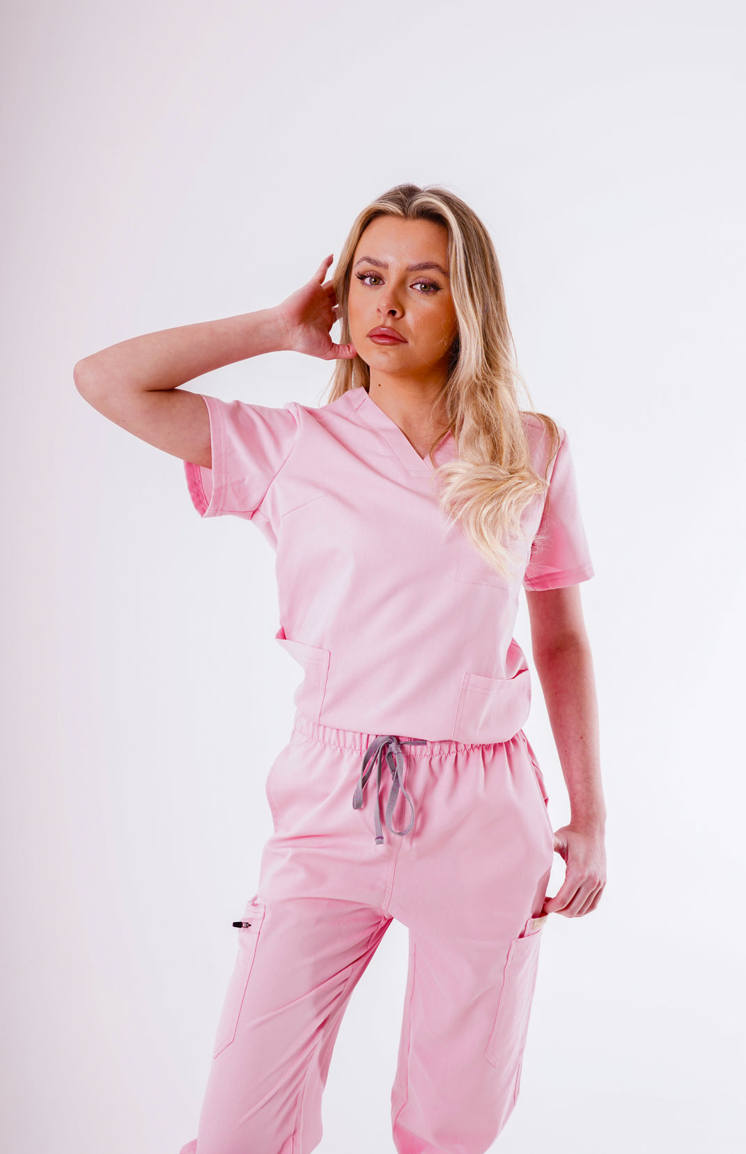 Baby Pink Jogger Scrub Sets - SALE