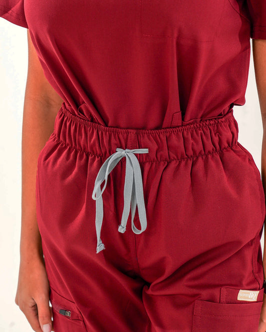 Burgundy Jogger Scrub Set - SALE