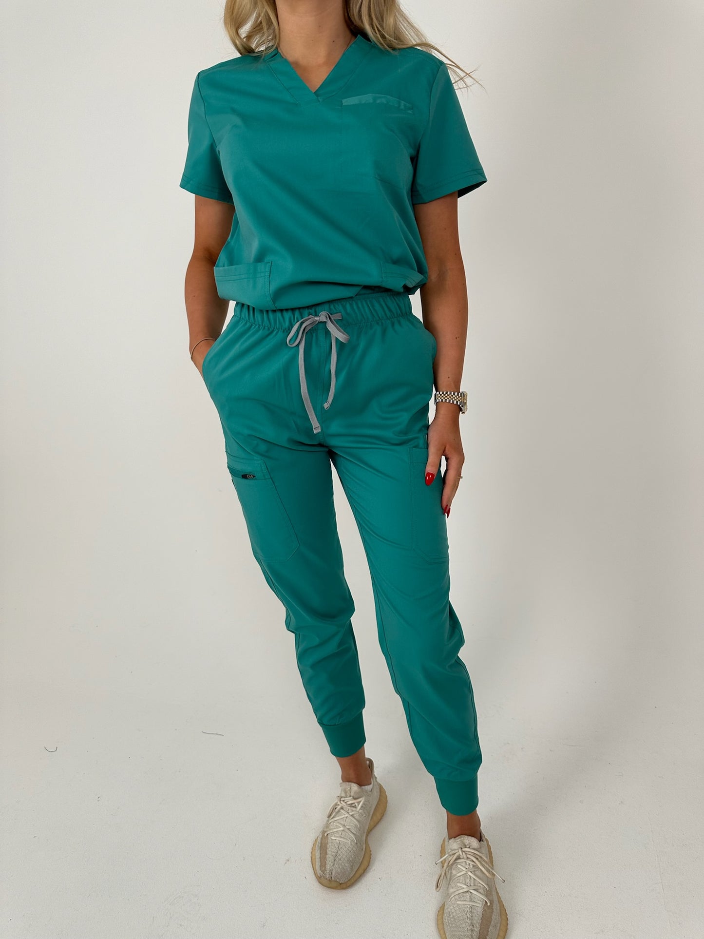 Green Jogger Scrub Set